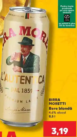 Kaufland Birra moretti bere blondă Ofertă