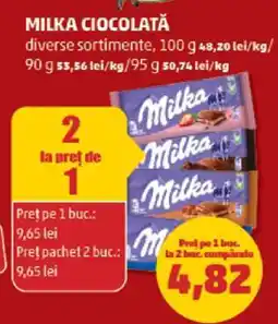 Penny MILKA CIOCOLATĂ Ofertă