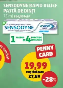 Penny Sensodyne Rapid Relief Pastă de Dinți Ofertă