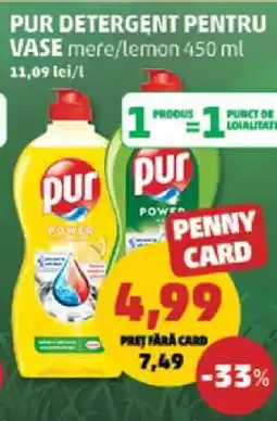 Penny PUR DETERGENT PENTRU VASE mere/lemon 450 ml Ofertă