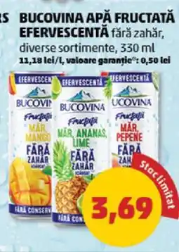 Penny BUCOVINA APĂ FRUCTATĂ EFERVESCENTĂ Ofertă