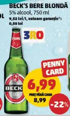 Penny BECK‘S Bere blondă Ofertă