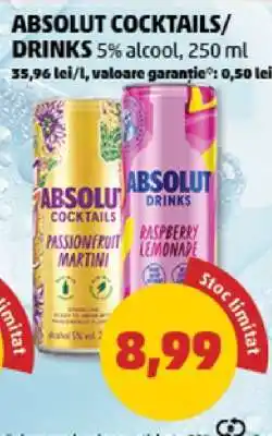 Penny ABSOLUT COCKTAILS/DRINKS Ofertă