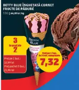 Penny BETTY BLUE ÎNGHEȚATĂ CORNET FRUCTE DE PĂDURE Ofertă