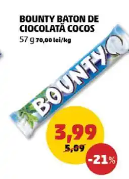 Penny BOUNTY BATON DE CIOCOLATĂ COCOS Ofertă