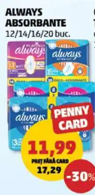 Penny Always Absorbante Ofertă