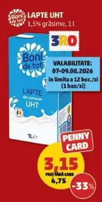 Penny Lapte UHT Ofertă