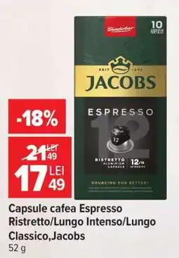 Carrefour Capsule cafea Espresso Ristretto/Lungo Intenso/Lungo Classico, Jacobs Ofertă