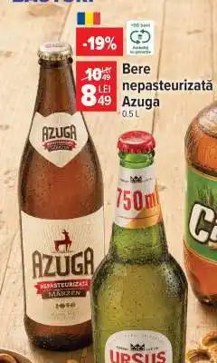 Carrefour Bere nepasteurizată Azuga Ofertă
