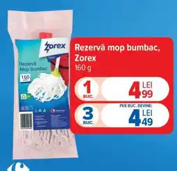 Carrefour Rezervă mop bumbac, Zorex Ofertă