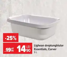 Carrefour Lighean dreptunghiular Essentials, Curver Ofertă