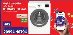 Carrefour Mașină de spălat rufe Arctic APLM1WFSU19210WG Ofertă