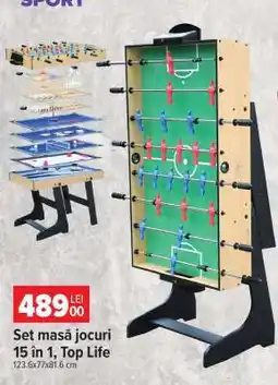 Carrefour Set masă jocuri 15 în 1, Top Life Ofertă