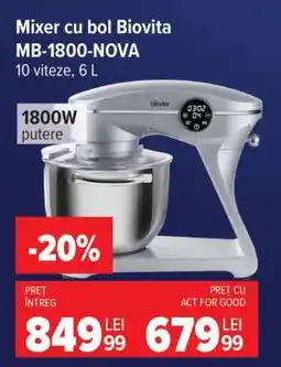 Carrefour Mixer cu bol Biovita MB-1800-NOVA Ofertă