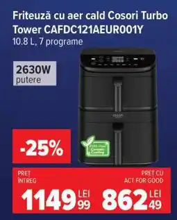 Carrefour Friteuză cu aer cald Cosori Turbo Tower CAFDC121AEUR001Y Ofertă