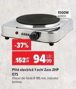Carrefour Plită electrică 1 ochi Zass ZHP 07S Ofertă