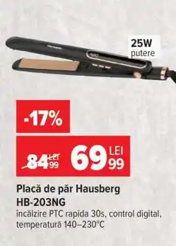 Carrefour Placă de păr HAUSBERG HB-203NG Ofertă