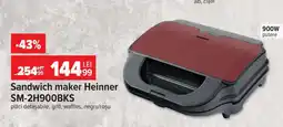 Carrefour Sandwich-maker Heinner SM-2H900BKS Ofertă
