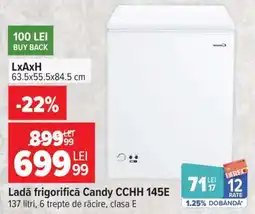 Carrefour Ladă frigorifică Candy CCHH 145E Ofertă