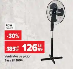Carrefour Ventilator cu picior Zass ZF 1604 Ofertă