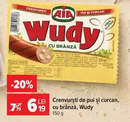 Carrefour Crenvurști de pui și curcan, cu brânză, Wudy Ofertă