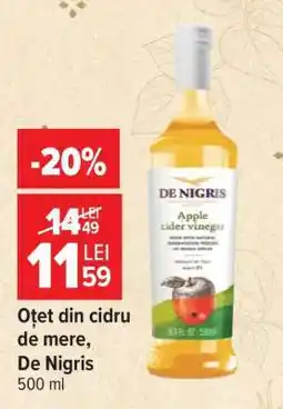 Carrefour Oțet din cidru de mere, De Nigris Ofertă