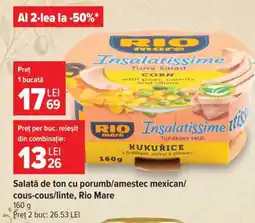 Carrefour Salată de ton cu porumb/amestec mexican/cous-cous/linte, Rio Mare Ofertă