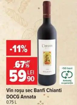 Carrefour Vin roșu sec Banfi Chianti DOCG Annata Ofertă
