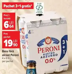 Carrefour Bere fără alcool Peroni Ofertă