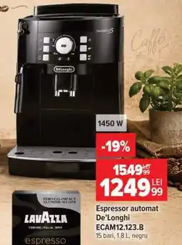 Carrefour Espressor automat De’Longhi ECAM12.123.B Ofertă