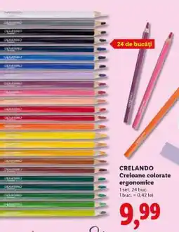 Lidl CRELANDO Creioane colorate ergonomice Ofertă