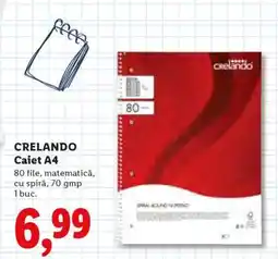 Lidl CRELANDO Caiet A4 Ofertă