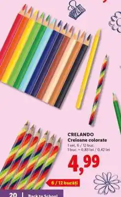 Lidl CRELANDO Creioane colorate Ofertă