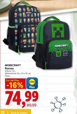 Lidl MINECRAFT Rucsac Ofertă
