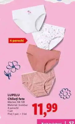 Lidl LUPILU Chiloți fete Ofertă