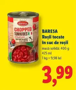 Lidl BARESA Roșii tocate, în suc de roșii Ofertă