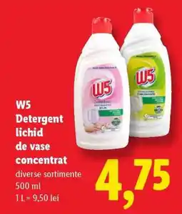 Lidl W5 Detergent lichid de vase concentrat Ofertă