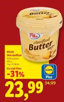 Lidl PILOS Unt clarificat Ofertă