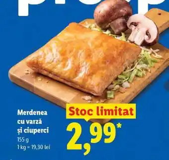 Lidl Merdenea cu varză și ciuperci Ofertă