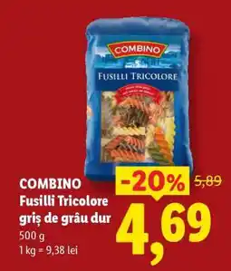 Lidl COMBINO Fusilli Tricolore Ofertă