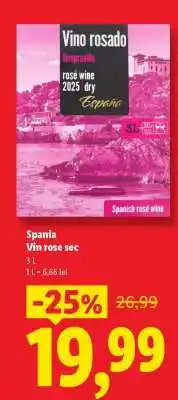Lidl Spania Vin rose sec Ofertă