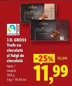 Lidl J.D. Gross Trufe cu ciocolată și fulgi de ciocolată Ofertă