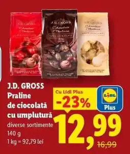 Lidl J.D. Gross Praline de ciocolată cu umplutură Ofertă