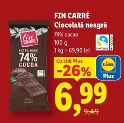 Lidl FIN CARRÉ Ciocolată neagră Ofertă