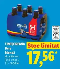 Lidl TIMIŞOREANA Bere blondă Ofertă