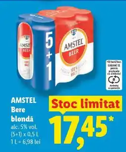 Lidl AMSTEL Bere blondă Ofertă