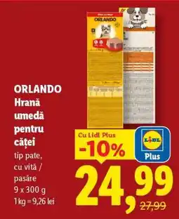 Lidl ORLANDO Hrană umedă pentru căței Ofertă