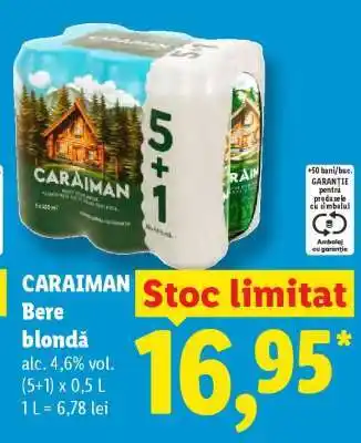 Lidl CARAIMAN Bere blondă Ofertă
