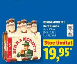 Lidl BIRRA MORETTI Bere blondă Ofertă