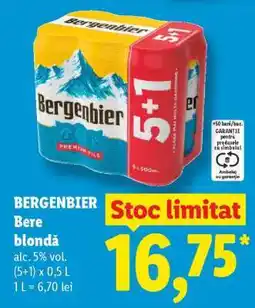 Lidl BERGENBIER Bere blondă Ofertă